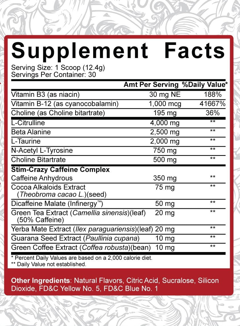 Pre-workout, Rich Piana 5%, Rich Piana 51-50, 375g