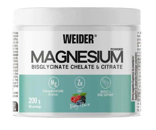 Magneziu, bisglicinat, chelat și citrat, Weider, 200g